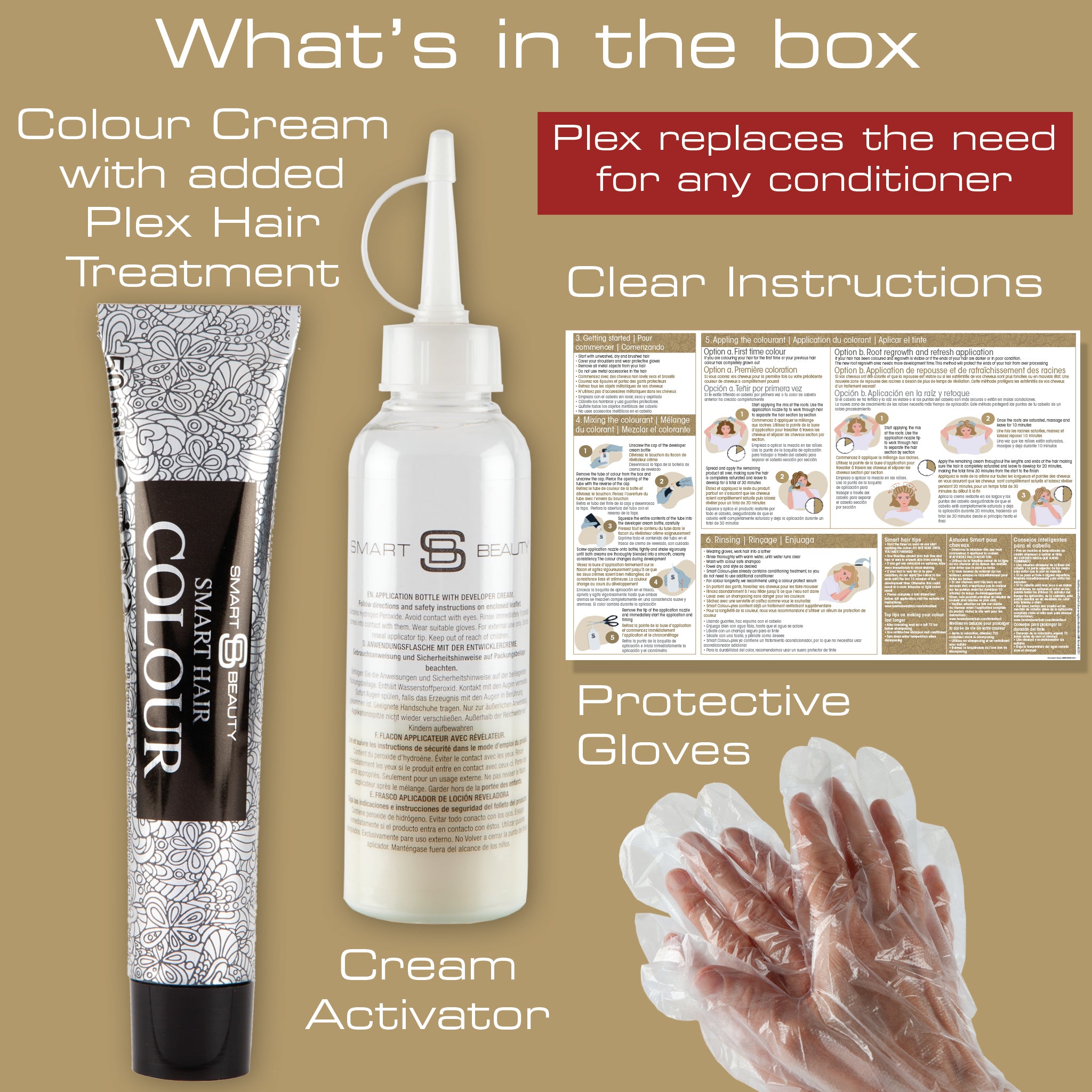 Ash Blonde Hair Dye with Added Plex Hair Care Conditioner, Permanent Hair Colour