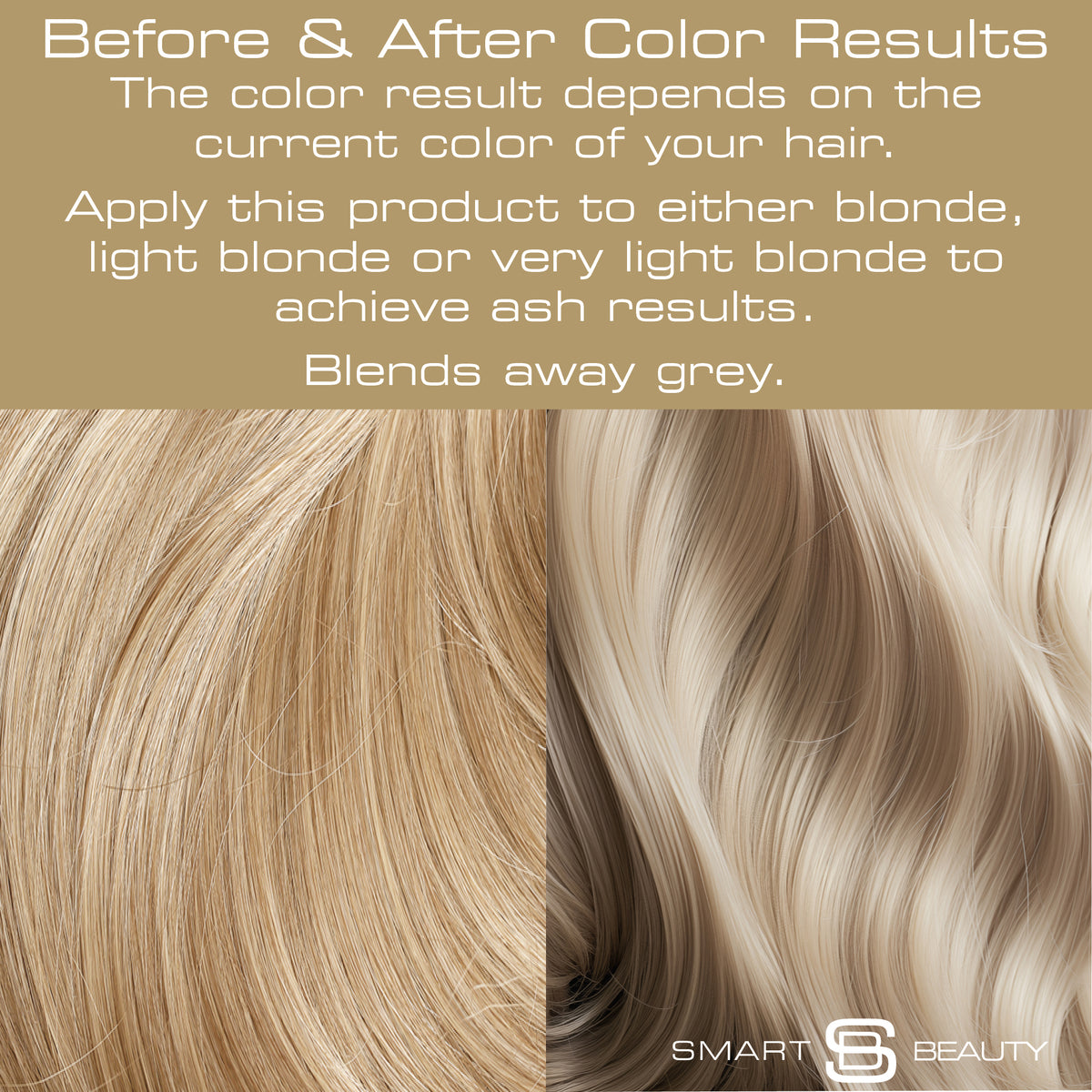 Smart Beauty Ash Blonde Hair Dye with Added Plex Hair Care Conditioner, Permanent Hair Colour