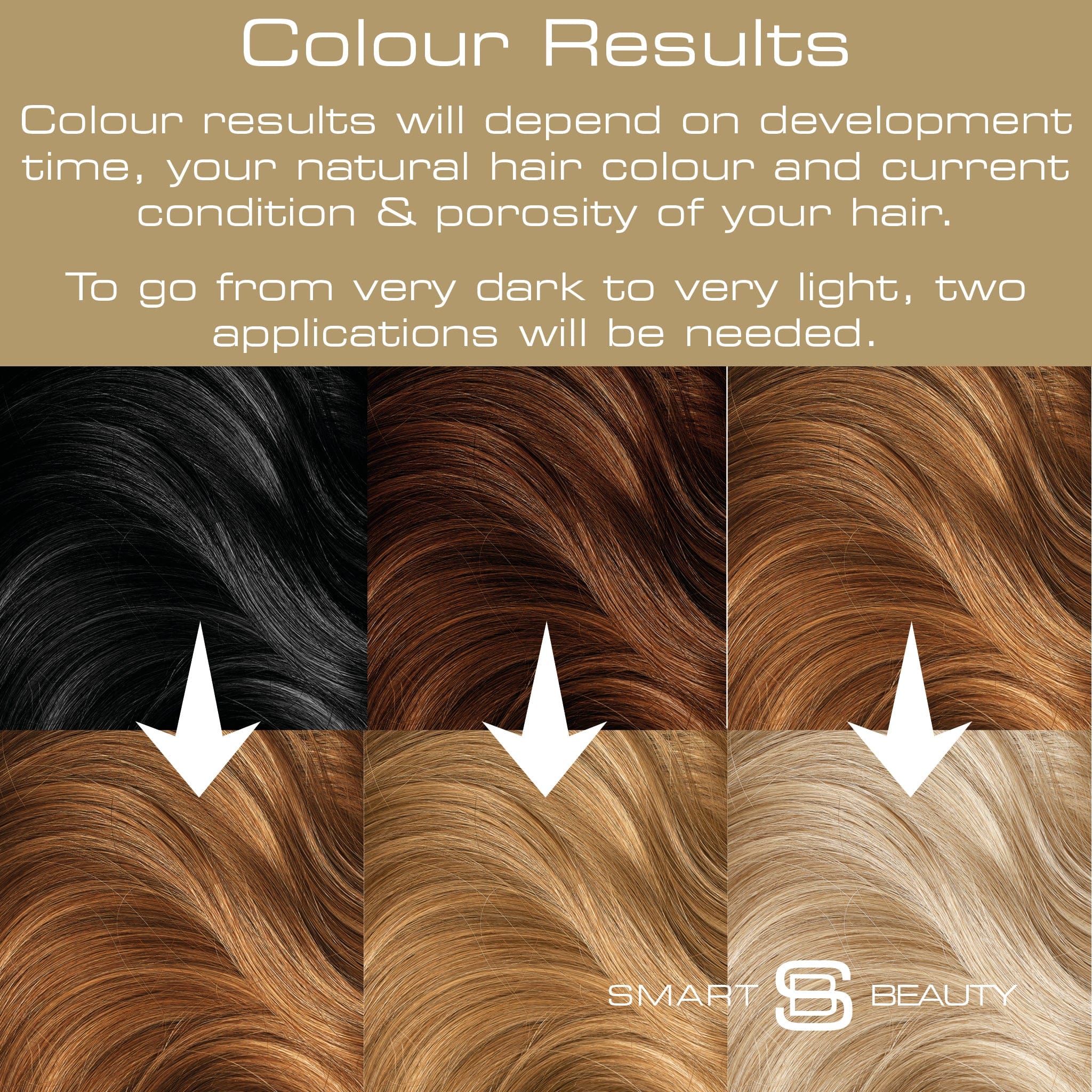 No.1 Smart Blonde Hair Bleach Kit for Dark Hair plus two Platinum Conditioning Toner sachets