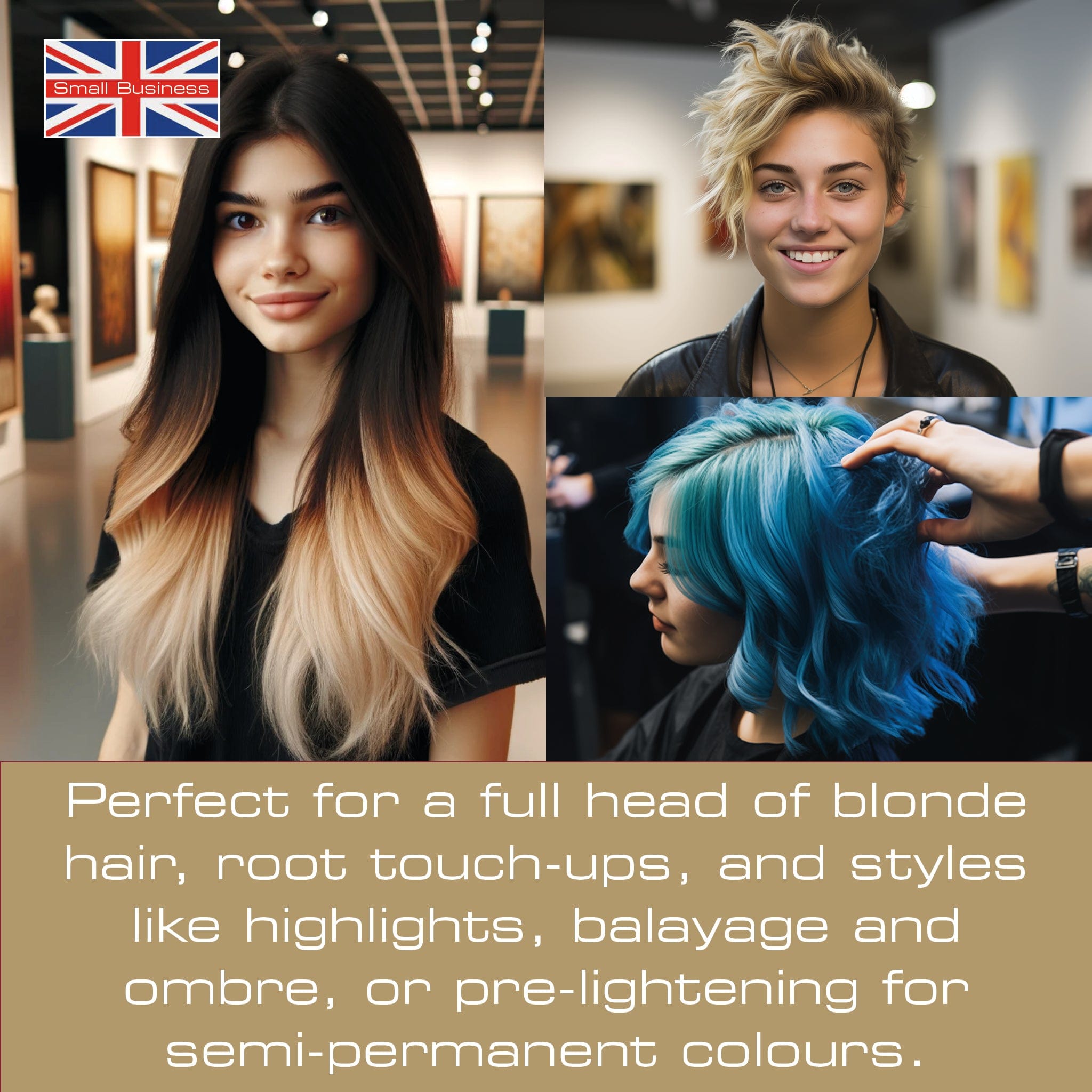 No.1 Smart Blonde Hair Bleach Kit for Dark Hair plus two Platinum Conditioning Toner sachets
