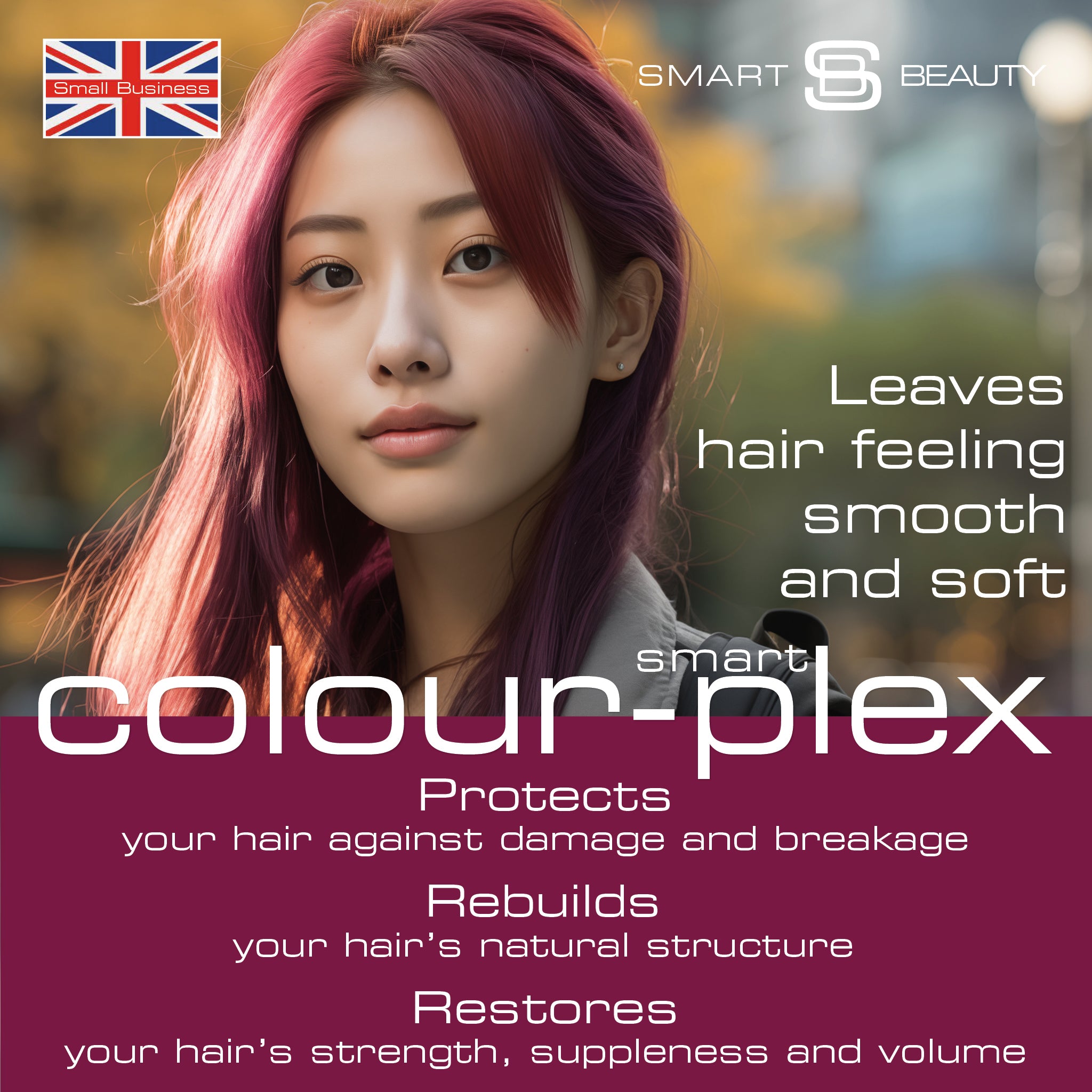 Coloration Cheveux Prune Riche avec Revitalisant Soin Capillaire Plex Intégré, Coloration Cheveux Permanente
