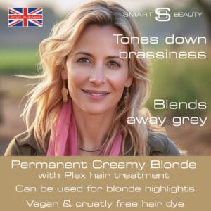 Smart Beauty Creamy Blonde Hair Dye Kit – Achieve salon-quality creamy blonde hair at home with this vegan-friendly, cruelty-free permanent hair dye kit.