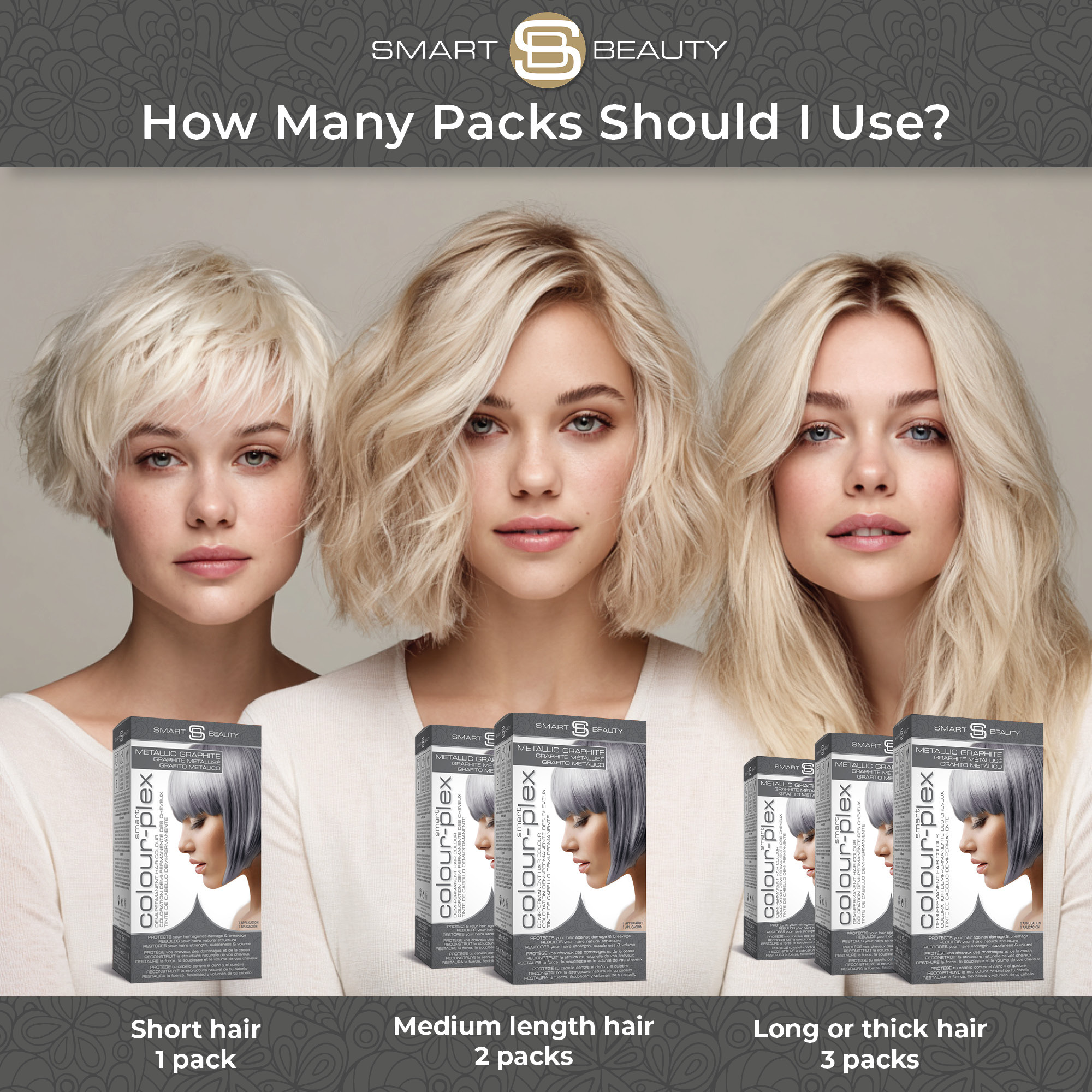 Metallic Graphite Grey Hair Dye with Added Plex Hair Care Conditioner, Demi-Permanent Hair Colour - Image 8