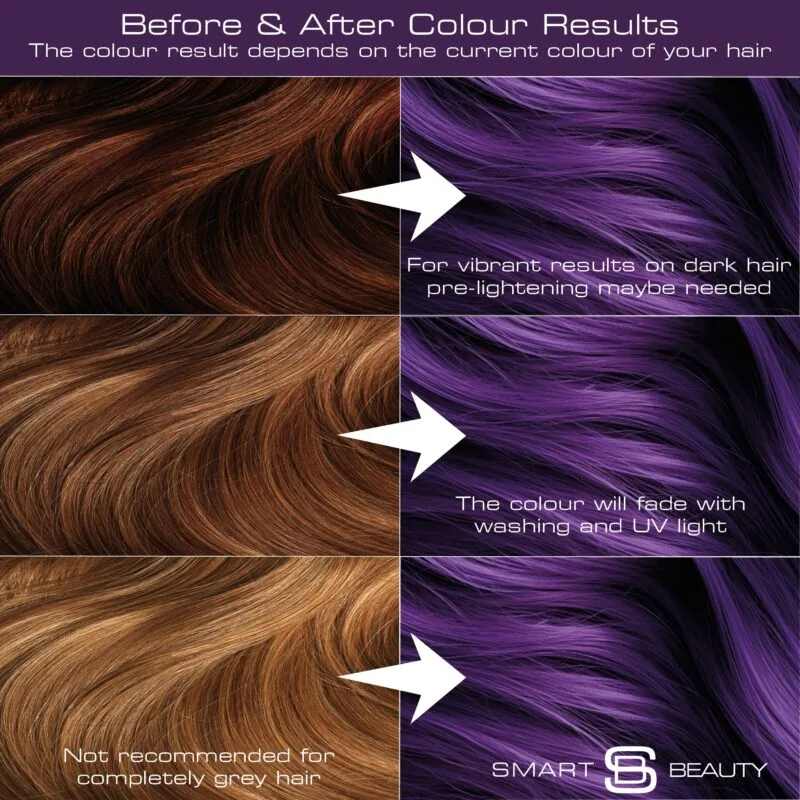 Amethyst Purple Hair Dye with Added Plex Hair Care Conditioner, Permanent Hair Colour - Image 5