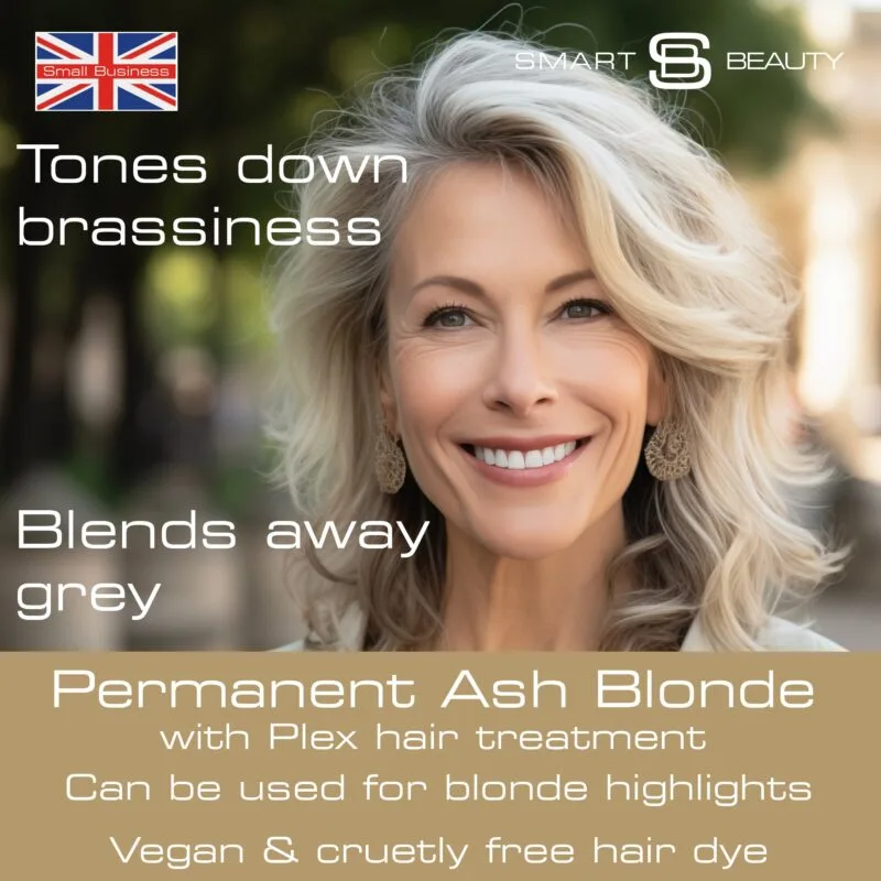 Ash Blonde Hair Dye – Smart Beauty’s permanent formula for vibrant color, featuring Smart Plex for added hydration and damage protection