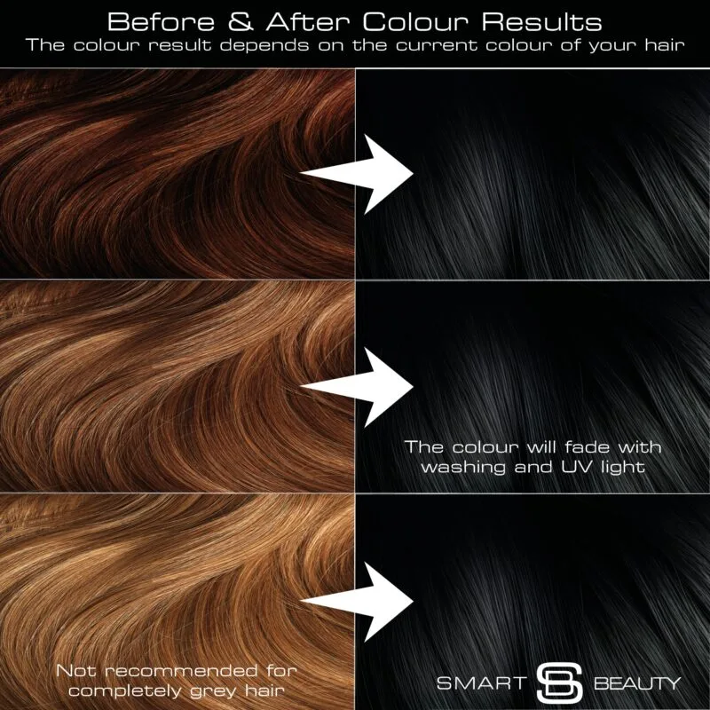 Pure Black Hair Dye with Added Plex Hair Care Conditioner, Permanent Hair Colour