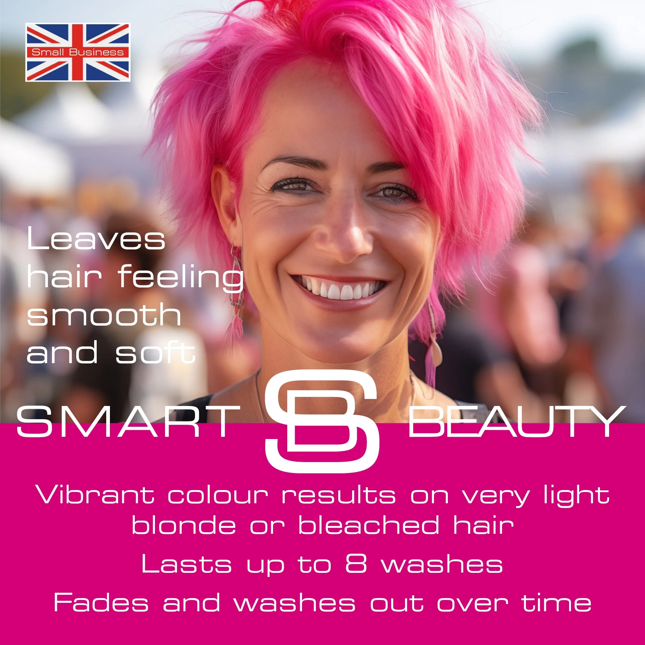 Carmine Pink Vibrant Semi-permanent Hair Colour - Image 3