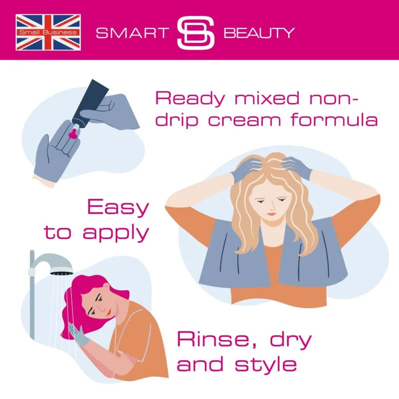 Carmine Pink Vibrant Semi-permanent Hair Colour - Image 6