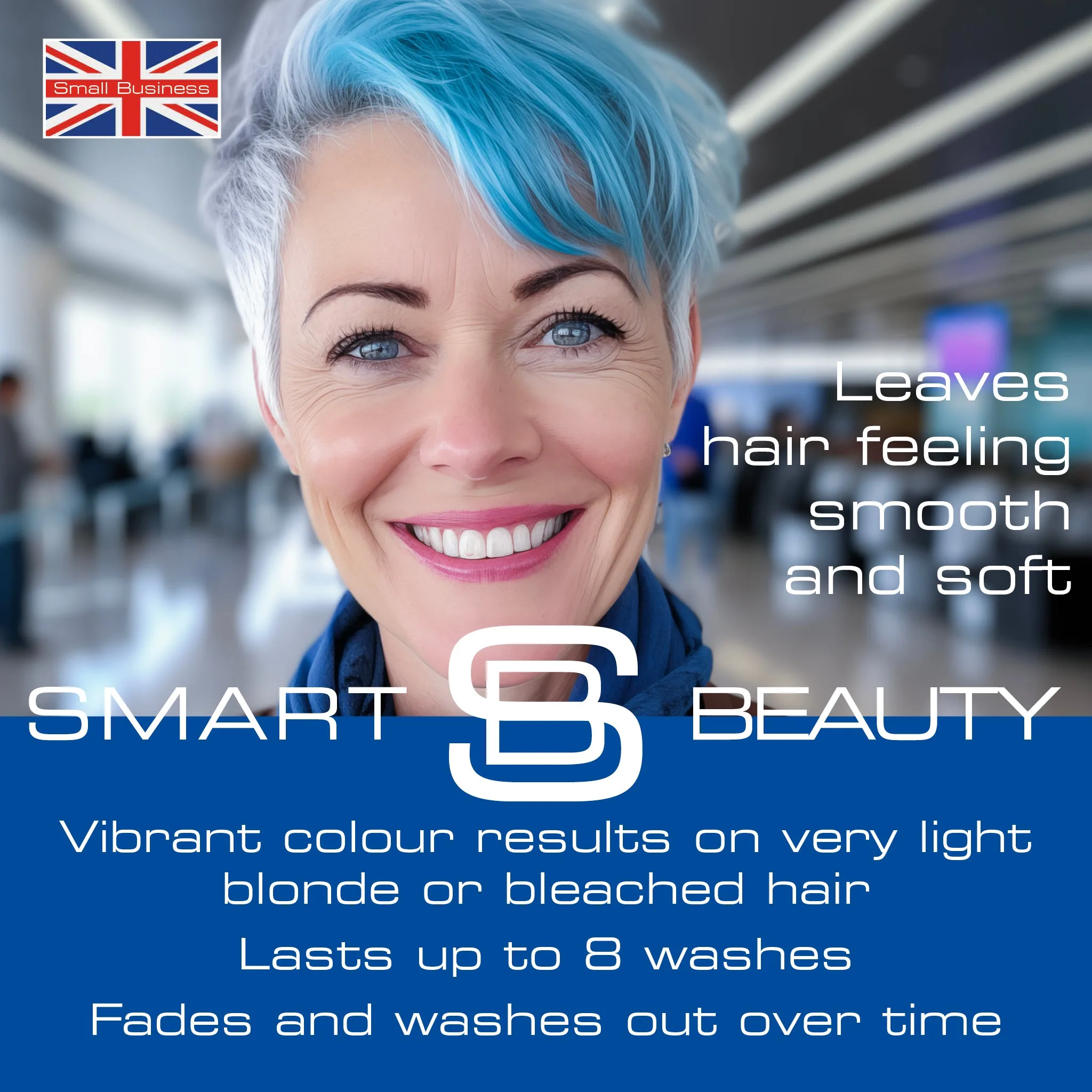 Electric Blue Vibrant Semi-permanent Hair Colour - Image 3