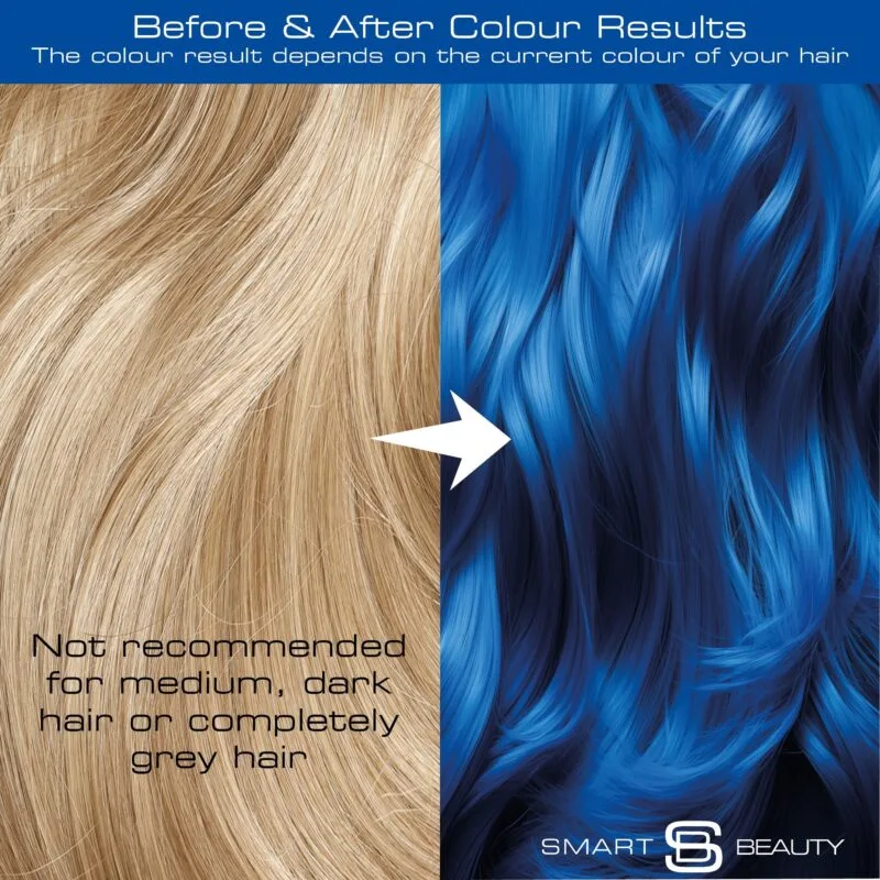 Electric Blue Vibrant Semi-permanent Hair Colour - Image 5
