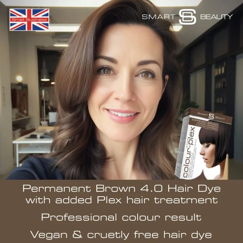 Espresso Brown Hair Dye with Added Plex Hair Care Conditioner, Permanent Hair Colour