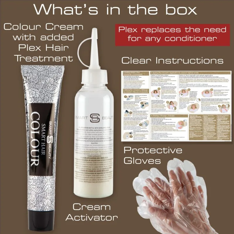 Espresso Brown Hair Dye with Added Plex Hair Care Conditioner, Permanent Hair Colour