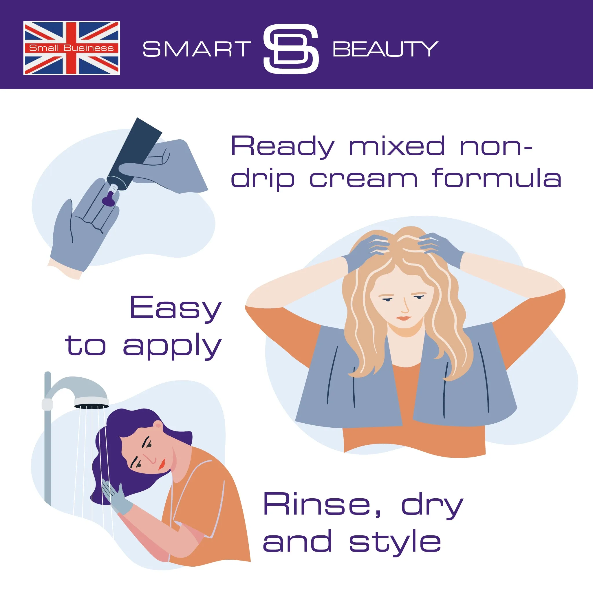 Pure Purple Vibrant Semi-permanent Hair Colour - Image 6