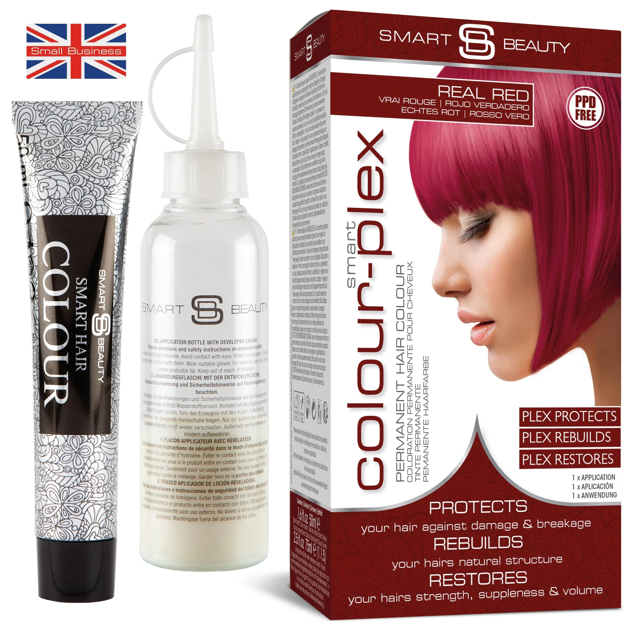Real Red Hair Dye | Permanent Hair ColourHair Dye with Added Plex Hair Care Conditioner, Permanent Hair Colour