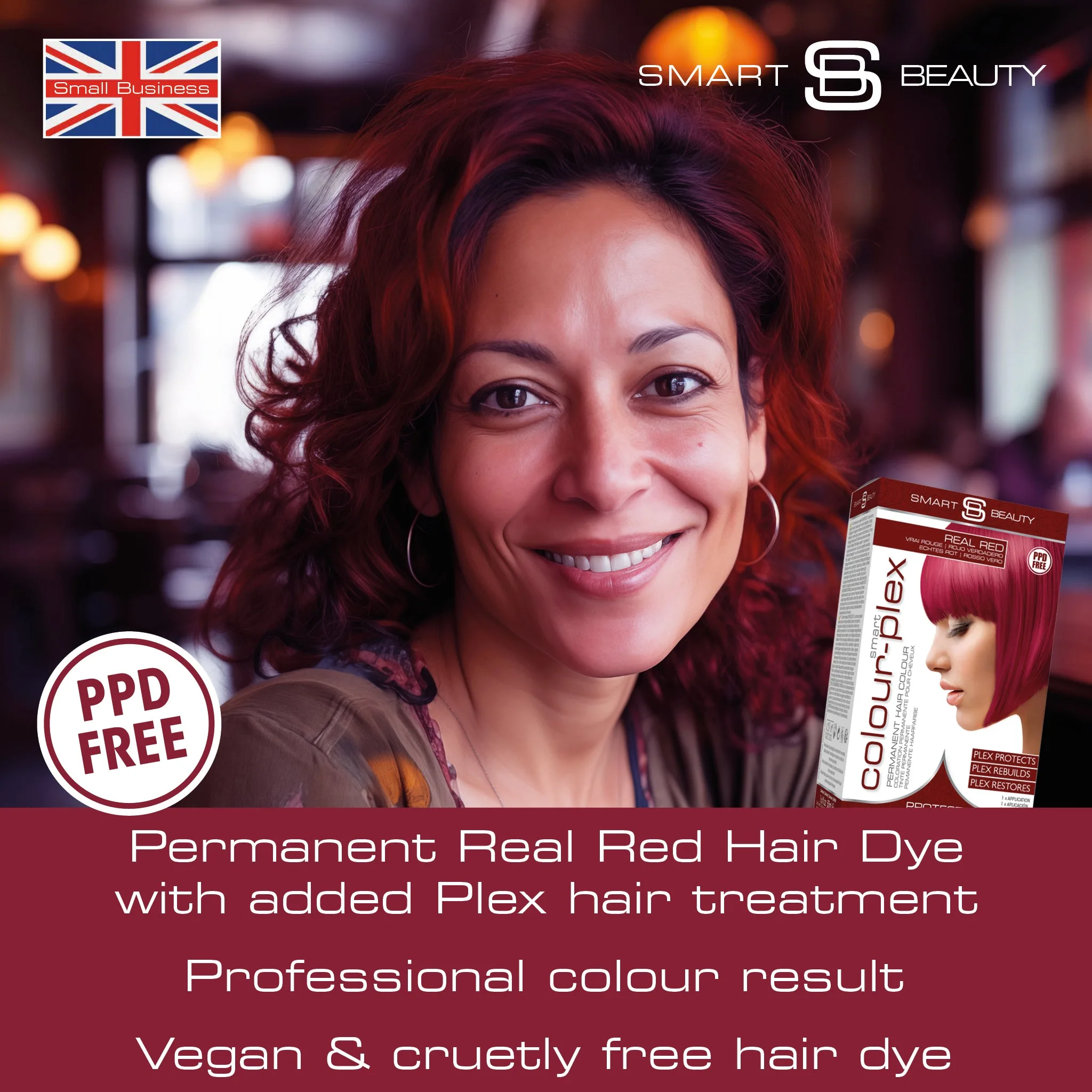 Real Red Hair Dye | Permanent Hair ColourHair Dye with Added Plex Hair Care Conditioner, Permanent Hair Colour