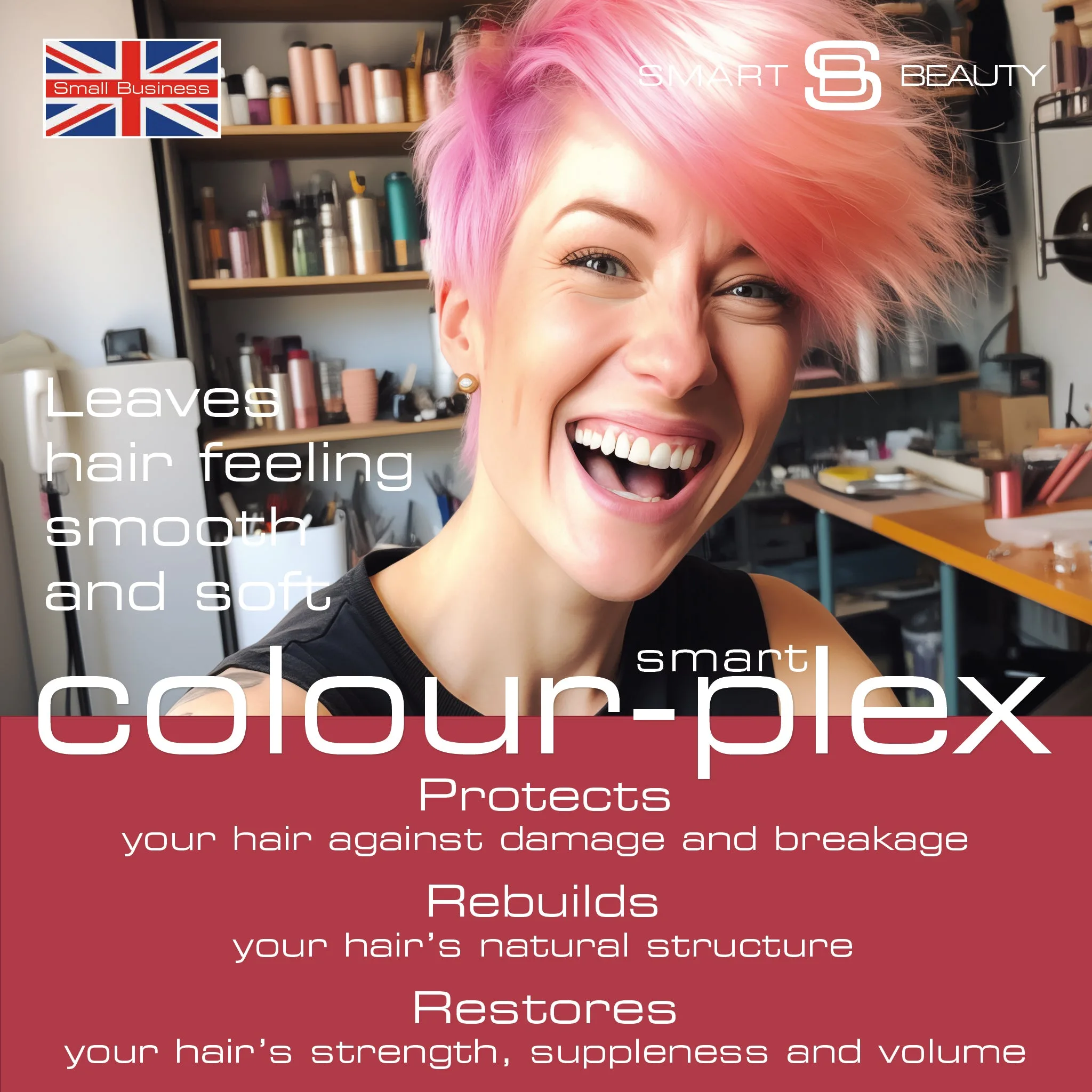 Rose Gold Hair Dye with Added Plex Hair Care Conditioner, Demi-Permanent Hair Colour