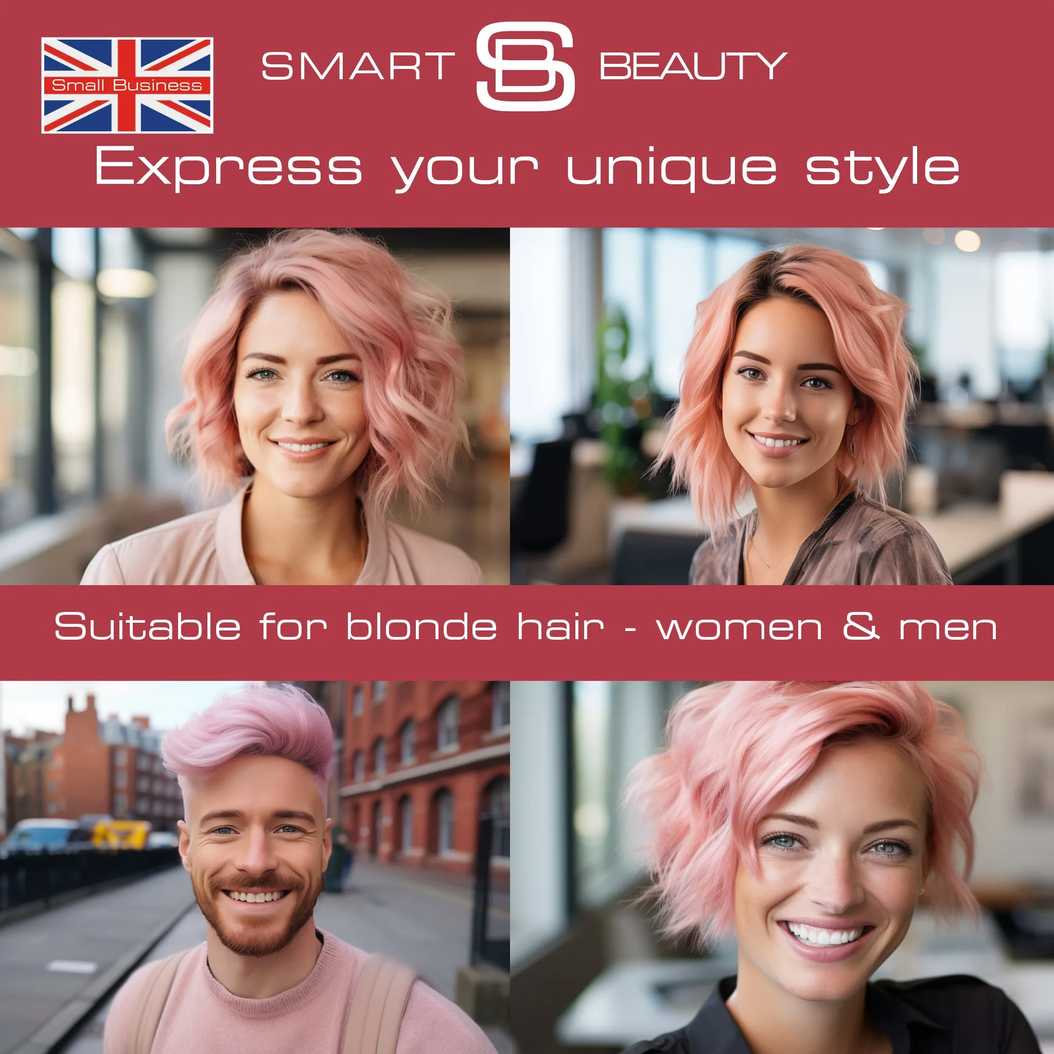 Rose Gold Hair Dye with Added Plex Hair Care Conditioner, Demi-Permanent Hair Colour