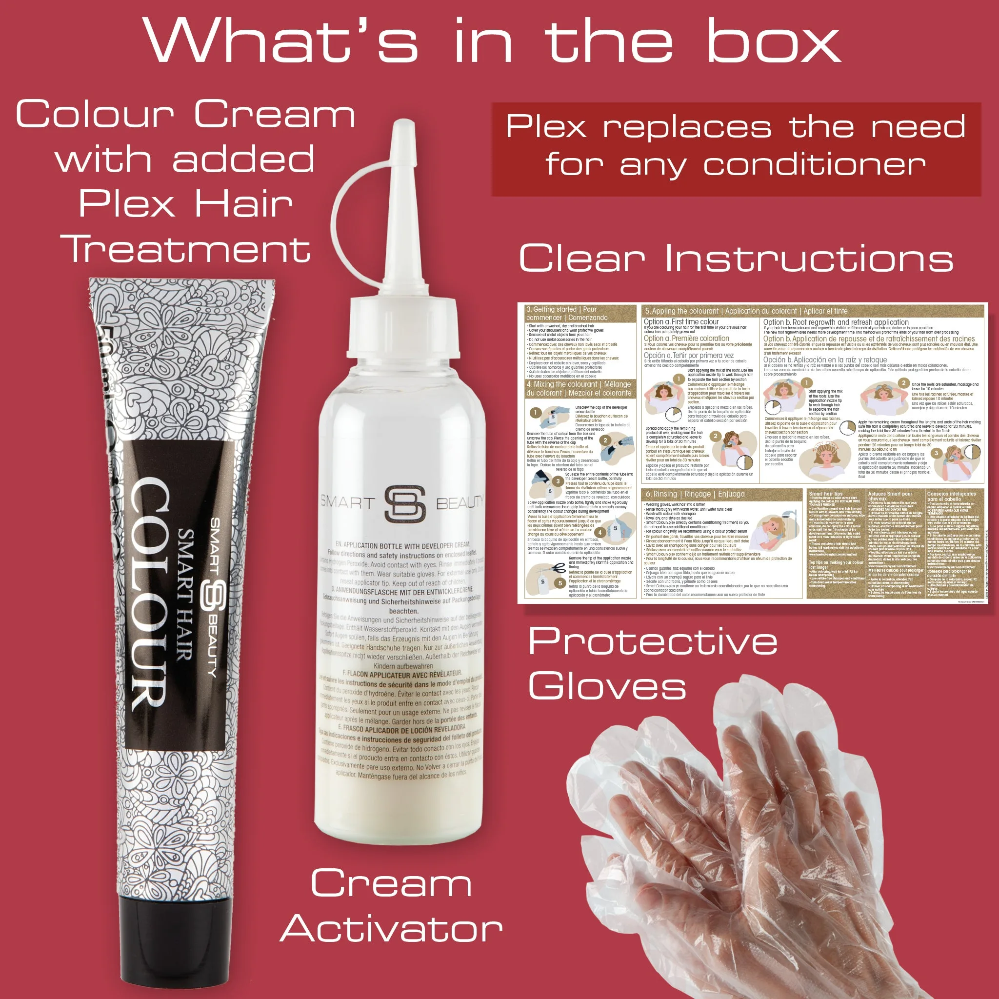 Rose Gold Hair Dye with Added Plex Hair Care Conditioner, Demi-Permanent Hair Colour