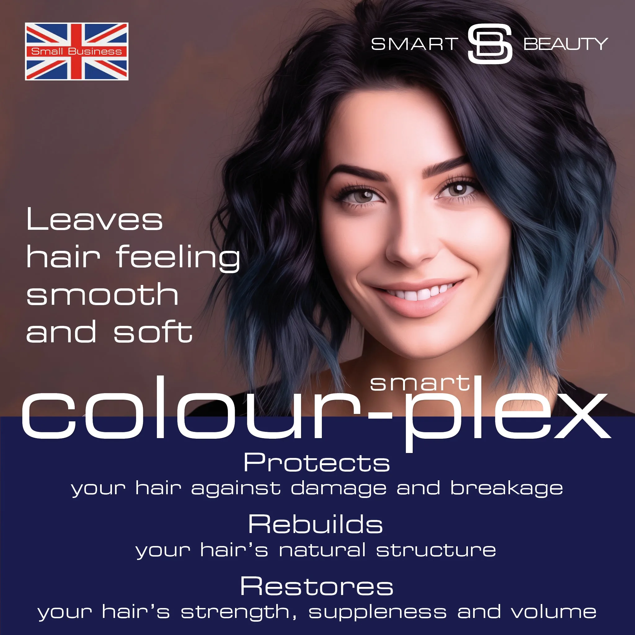 Sapphire Black Hair Dye with Added Plex Hair Care Conditioner, Permanent Hair Colour
