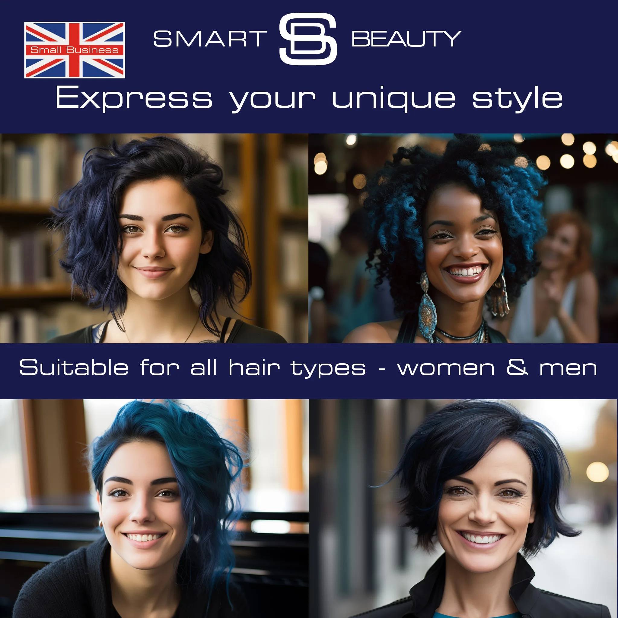 Sapphire Black Hair Dye with Added Plex Hair Care Conditioner, Permanent Hair Colour