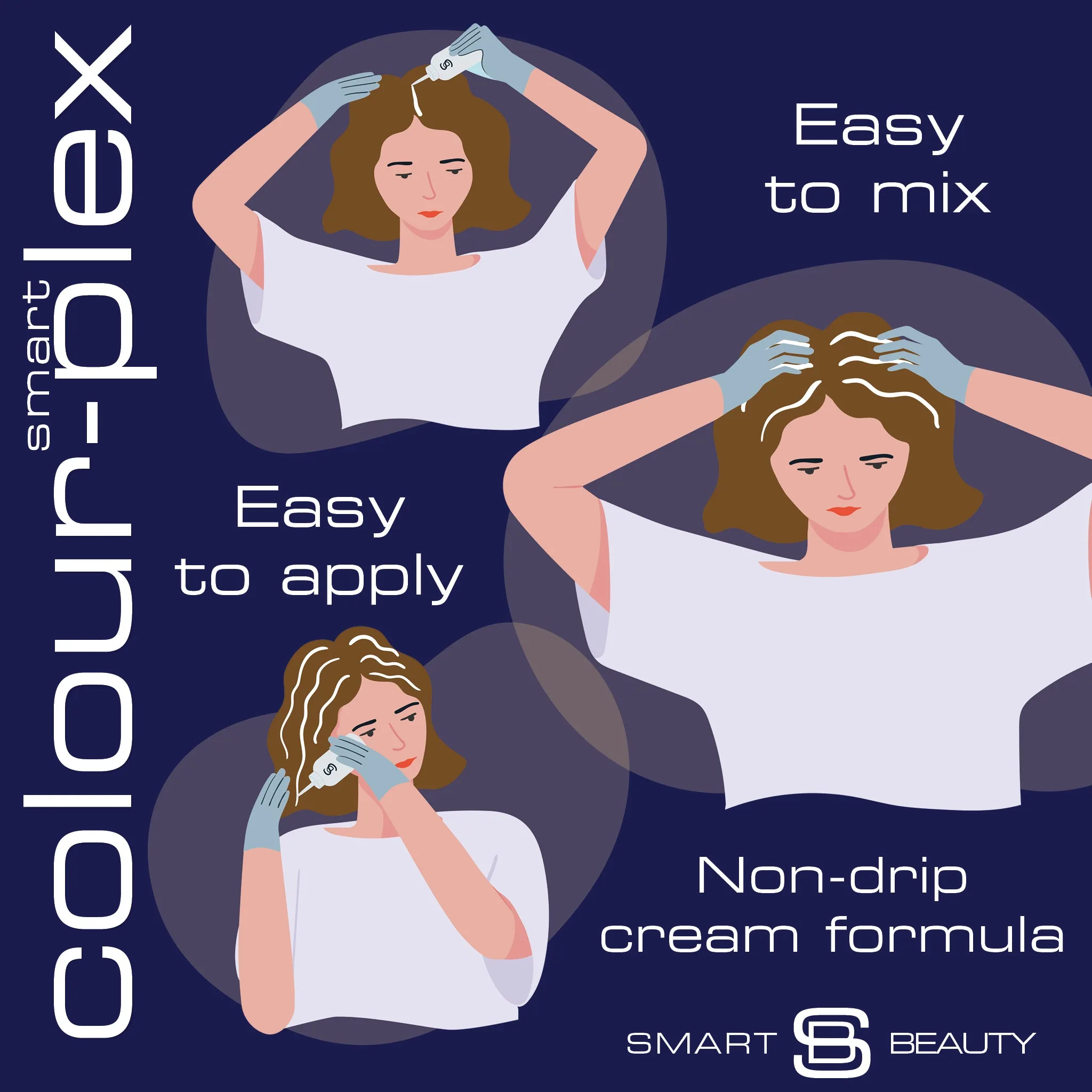 Sapphire Black Hair Dye with Added Plex Hair Care Conditioner, Permanent Hair Colour