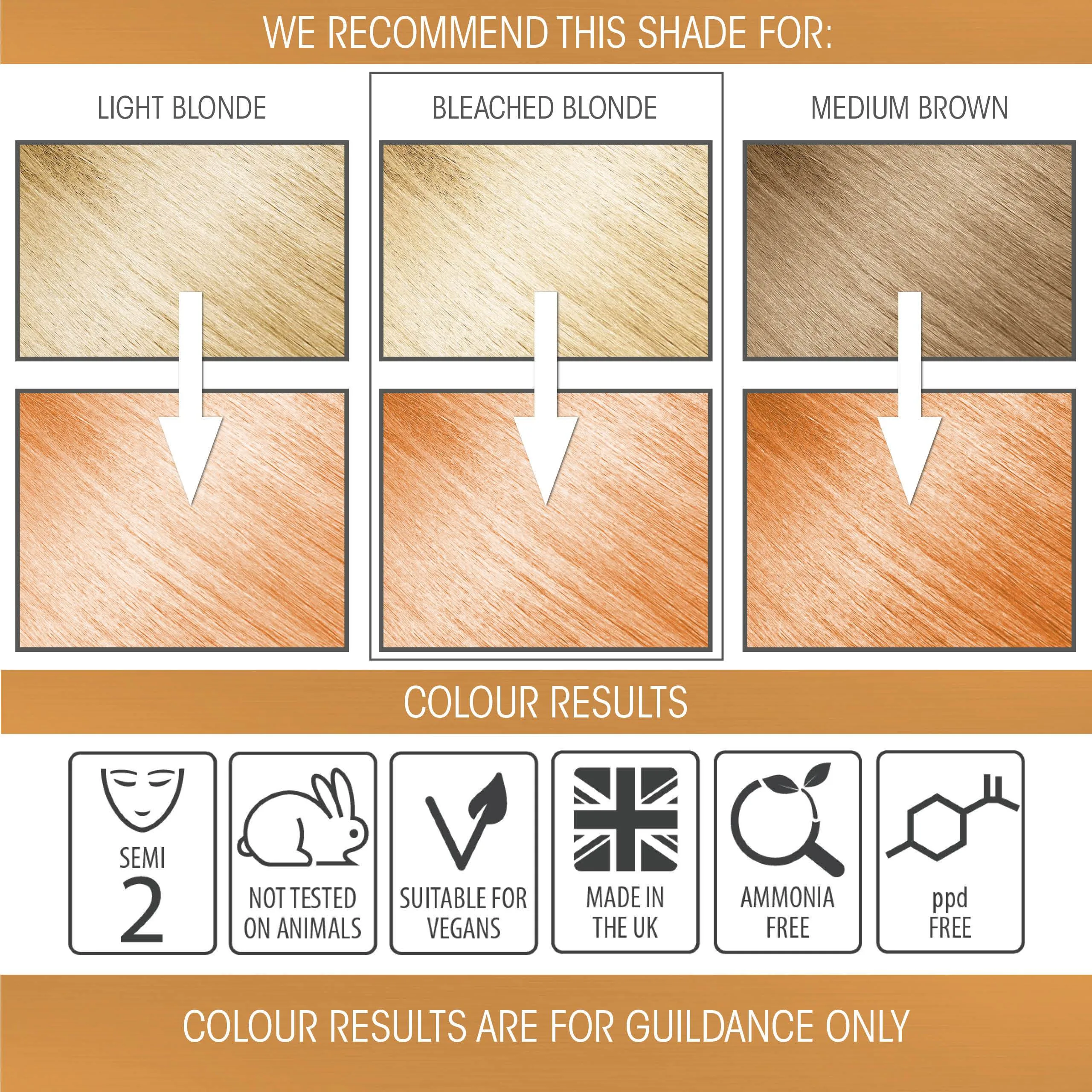 Sunset Orange Pastel Hair Dye | Semi-permanent Hair Colour - Image 2