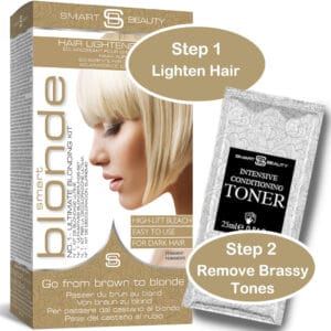 No.1 Smart Blonde Hair Bleach Kit for Dark Hair plus two Platinum Toner sachets